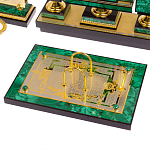 Настольный письменный набор из малахита с декором в виде лошади Leader Organizer варинант исполнения - 3 | Loft Concept в Тюмени