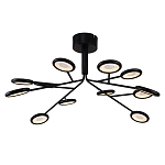 Люстра черного цвета с 12-ю круглыми плафонами Bendik Lighting варинант исполнения - 2 | Loft Concept в Тюмени