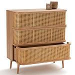 Комод с 3-мя ящиками из плетеного ротанга Ruiz Light Chest of Drawers варинант исполнения - 4 | Loft Concept в Тюмени