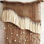 Дизайнерское Панно Дюна Макраме из нитей и бусин Wall Panel Dune варинант исполнения - 1 | Loft Concept в Тюмени