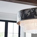 Люстра круглая с подвесками из текстурированного стекла молочного цвета Hinkley варинант исполнения - 7 | Loft Concept в Тюмени