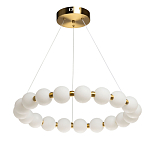 Люстра круглая с матовыми белыми шарами PEARLS Suspension варинант исполнения - 2 | Loft Concept в Тюмени