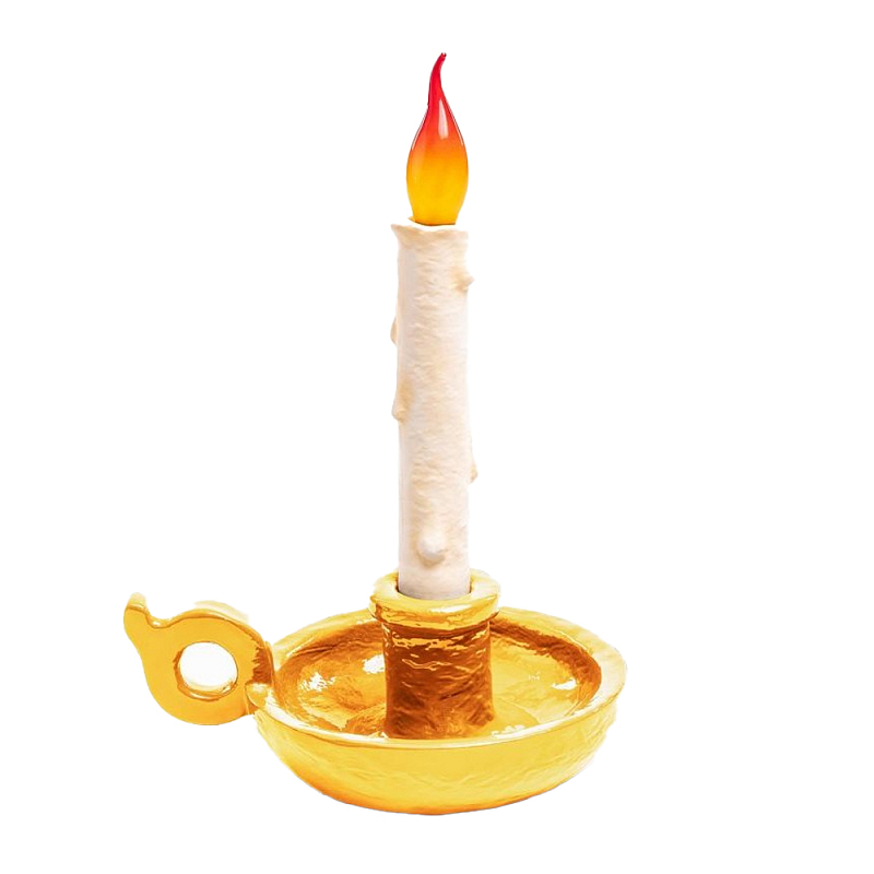 Настольная лампа Seletti Bugia gold Белый Золотой Настольная лампа Seletti Bugia gold Белый Золотой в Тюмени | Loft Concept
