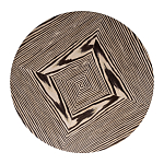 Столик журнальный круглый с полосатым узором Zebroids варинант исполнения - 2 | Loft Concept в Тюмени