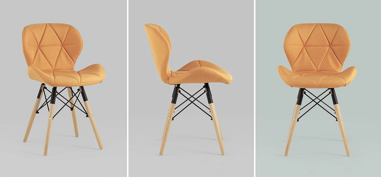 Стул Jeroen Chair Рогожка Оранжевый Цвет Стул Jeroen Chair Рогожка Оранжевый Цвет - Loft-Concept в Тюмени