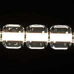 Люстра линейная с 6-ю прозрачными стеклянными плафонами округлой формы HANDLE GRAPE варинант исполнения - 5 | Loft Concept в Тюмени