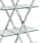 Стеллаж со стеклянными полками на стальном каркасе X-ray варинант исполнения - 3 | Loft Concept в Тюмени