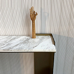 Консоль прямоугольная с основанием чёрного и золотого цвета Wrap варинант исполнения - 3 | Loft Concept в Тюмени