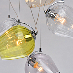 Люстра каскадная с 9-ю разноцветными стеклянными плафонами Kaleido варинант исполнения - 7 | Loft Concept в Тюмени