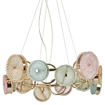 Люстра с плафонами из разноцветного стекла Glass Peonies варинант исполнения - 1 | Loft Concept в Тюмени