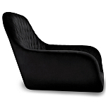 Барный стул со спинкой и подлокотниками на 4-х металлических ножках Douglas Rhombus Черный Велюр варинант исполнения - 2 | Loft Concept в Тюмени