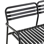 Скамья из алюминия Mack Metal Bench Black варинант исполнения - 4 | Loft Concept в Тюмени