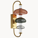 Бра с плафоном из разноцветного стекла Glass Peonies варинант исполнения - 2 | Loft Concept в Тюмени