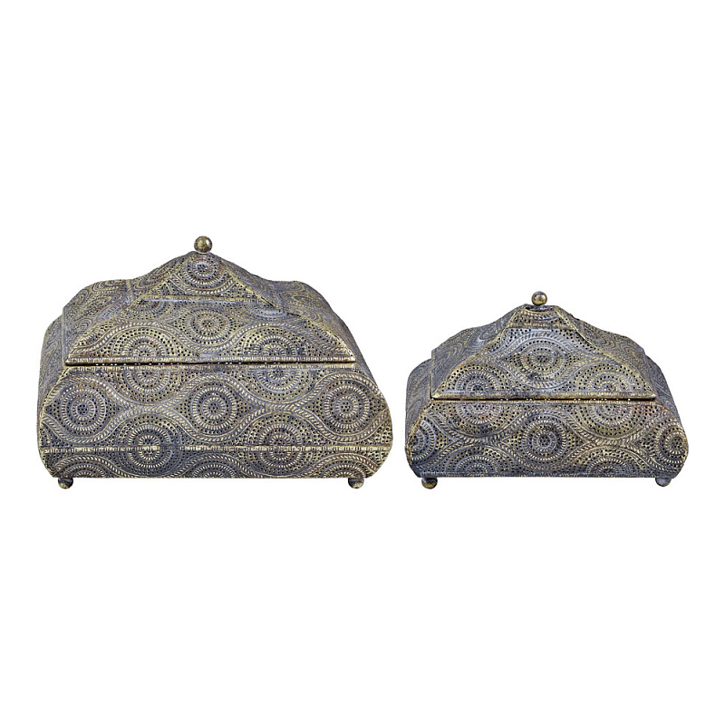 Набор из двух шкатулок с эффектом патинирования Austronesian Caskets  в Тюмени | Loft Concept 