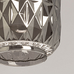 Люстра с тремя плафонами из серого граненого стекла Smoked Prism варинант исполнения - 7 | Loft Concept в Тюмени