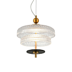 Подвесной светильник многослойный из рифленого прозрачного стекла Academy of Light варинант исполнения - 2 | Loft Concept в Тюмени