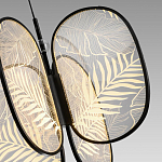 Люстра с гравировкой на акриловых плафонах Gravyura Black D 50 см варинант исполнения - 3 | Loft Concept в Тюмени