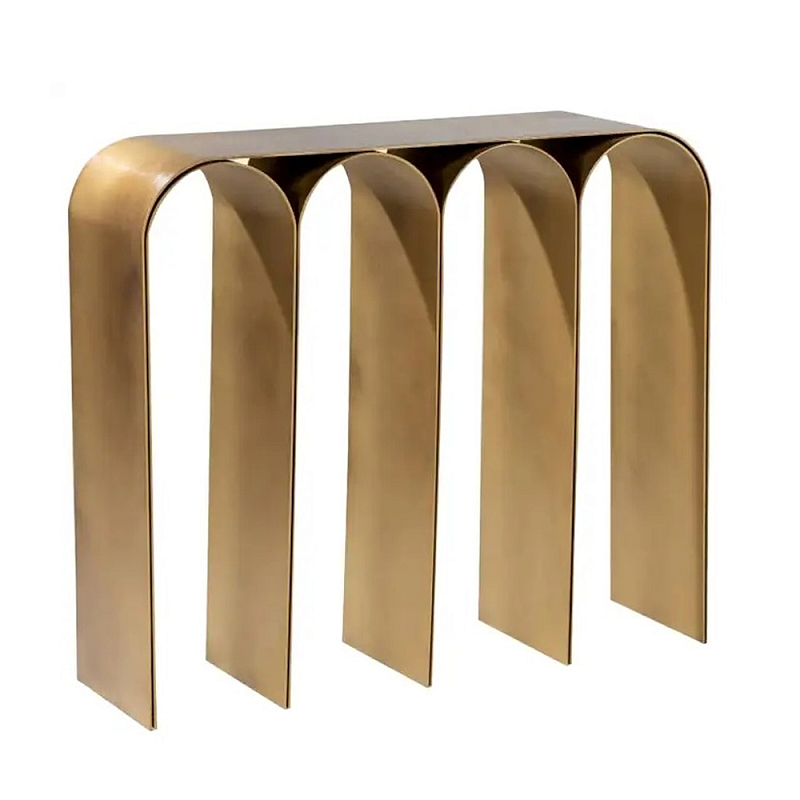 Консоль округлой формы бронзового цвета Gold Arch Золотой Консоль округлой формы бронзового цвета Gold Arch Золотой в Тюмени | Loft Concept