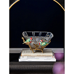 Чаша квадратная из прозрачного стекла с фигурками разноцветных птиц Eden Garden варинант исполнения - 2 | Loft Concept в Тюмени