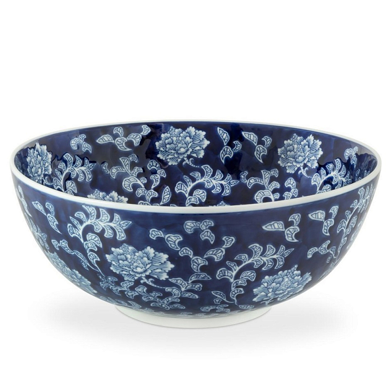 Салатник Bowl Chinoiserie Белый Синий Салатник Bowl Chinoiserie Белый Синий в Тюмени | Loft Concept