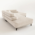 Диван угловой Saint-Trope на ножках с обивкой букле  варинант исполнения - 3 | Loft Concept в Тюмени