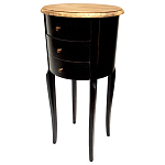 Комод маленький круглый c 3-мя ящиками и состаренным эффектом Vintage варинант исполнения - 1 | Loft Concept в Тюмени