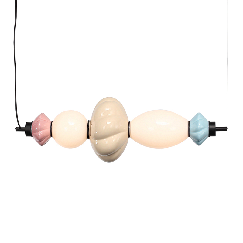 Подвесной светильник фигруный с керамическими элементами 18W LED Fragrant Light Зеленый Голубой Розовый в Тюмени | Loft Concept 