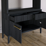 Стеллаж Primo с ящиками Черный дуб  варинант исполнения - 6 | Loft Concept в Тюмени