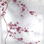 Обои ручная роспись Cherry Tree Special Colourway on Sterling Silver gilded paper варинант исполнения - 2 | Loft Concept в Тюмени