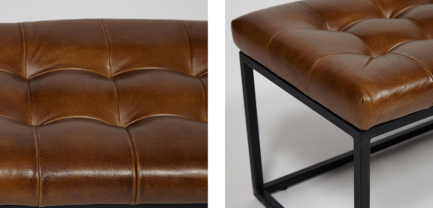 Банкетка Buffalo Leather Industrial Banquette Банкетка Buffalo Leather Industrial Banquette - Loft-Concept в Тюмени
