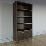 Книжный Стеллаж Elsa Dreams Walnut с задней стенкой варинант исполнения - 1 | Loft Concept в Тюмени