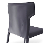 Стул серый из искуственной кожи на 4-х ножках Enigma Gray варинант исполнения - 2 | Loft Concept в Тюмени