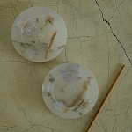 Круглая подставка под благовония из эпоксидной смолы с цветами белая Epoxy Resin Flowers Incense Stand White варинант исполнения - 3 | Loft Concept в Тюмени