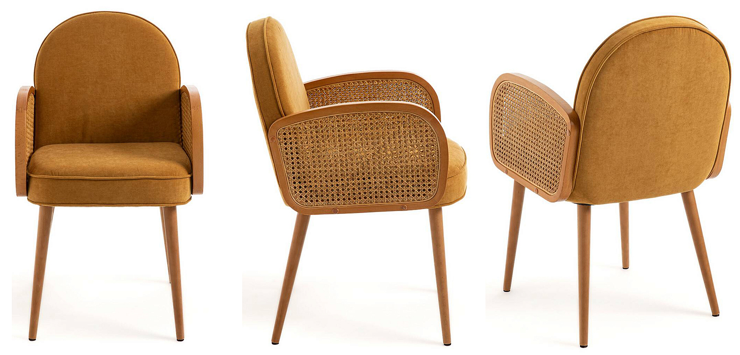 Стул Morten Wicker Mustard Chair Стул Morten Wicker Mustard Chair - Loft-Concept в Тюмени