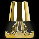 Настольная лампа фигурная золотого цвета с гладким абажуром Высота 16 см Sophia варинант исполнения - 1 | Loft Concept в Тюмени