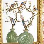 Фарфоровый подсвечник с бронзовым декором Eden Garden варинант исполнения - 5 | Loft Concept в Тюмени