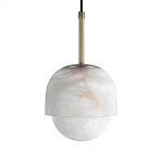 Подвесной светильник из белого алебастра Cryptocrystalline Stone варинант исполнения - 5 | Loft Concept в Тюмени