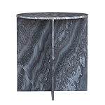 Столик кофейный с столешницей из черного мрамора Compact Black Marble Table варинант исполнения - 3 | Loft Concept в Тюмени