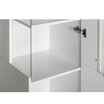 Шкаф-витрина белая с полками и стеклянной дверью Strict Lines варинант исполнения - 3 | Loft Concept в Тюмени