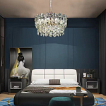 Круглая люстра с хрустальными подвесками на золотистом каркасе Gorgeous Crystal Light варинант исполнения - 14 | Loft Concept в Тюмени