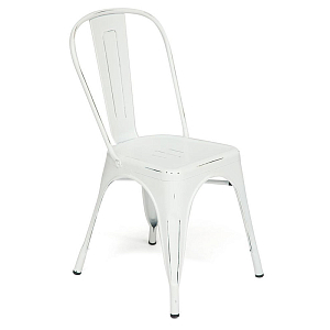 Стул Tolix butter white metal chair
