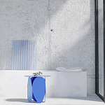 Matis журнальный столик красный из металла и кожи варинант исполнения - 1 | Loft Concept в Тюмени