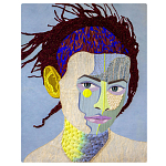 Картина с вышивкой Портрет wall panel People with the yellow ear 2 варинант исполнения - 3 | Loft Concept в Тюмени