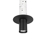 Подвесной светильник с узким цилиндрическим плафоном и черным металлическим декором Concrete Pipe варинант исполнения - 12 | Loft Concept в Тюмени