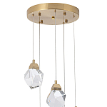 Каскадная люстра с 5-ю хрустальными плафонами Esme Crystal Brass Chandelier варинант исполнения - 3 | Loft Concept в Тюмени