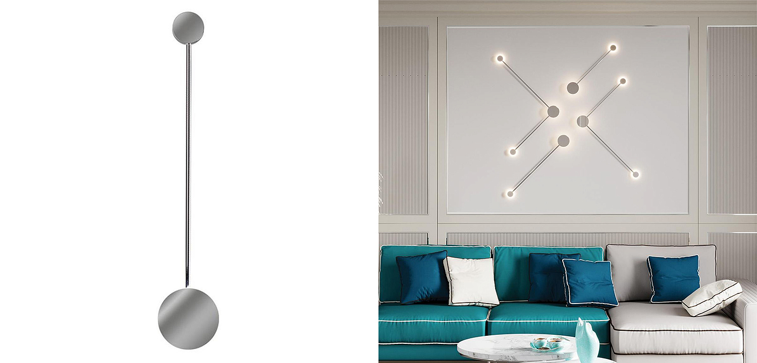 Бра Pin Wall Light Chrome 55 Бра Pin Wall Light Chrome 55 - Loft-Concept в Тюмени