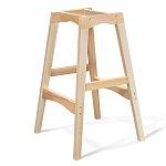 Барный стул со спинкой на 4-х деревянных ножках Голубой Велюр Ava Charm варинант исполнения - 3 | Loft Concept в Тюмени