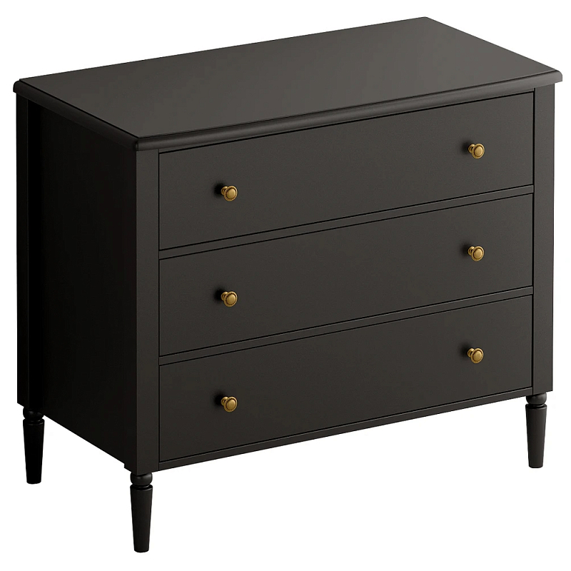 Комод с 3 ящиками Blues Black Черный в Тюмени | Loft Concept 