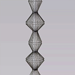 Торшер светодиодный с плетеным металлическим каркасом Metal Interweaving варинант исполнения - 2 | Loft Concept в Тюмени