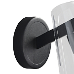 Бра конусообразной формы из прозрачного акрила и черной стали Glass Cylinder Black варинант исполнения - 3 | Loft Concept в Тюмени